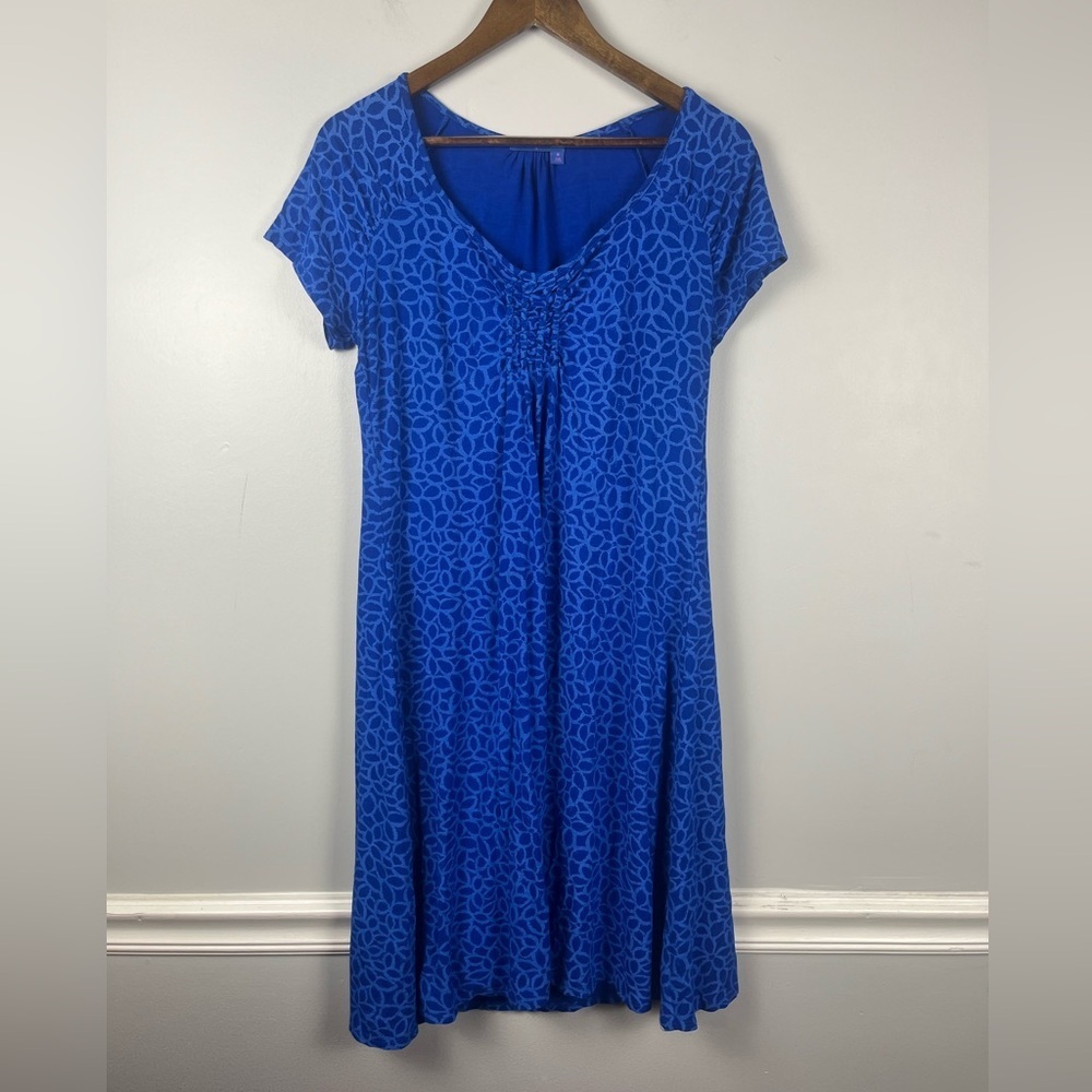 Fresh produce blue Augustine stretchy casual dress size medium